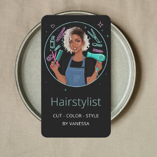 Stijlvolle Kapper Kleurist Hairstylist Modern Visitekaartje