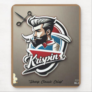 "Stijlvolle kapperszaak Logo" Muismat