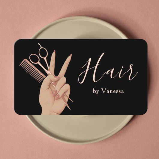 Stijlvolle Kapsalon Kapper Chic Haarstyling Visitekaartje