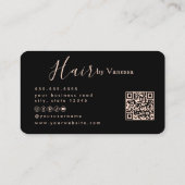 Stijlvolle Kapsalon Kapper Chic Haarstyling Visitekaartje (Achterkant)