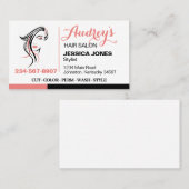 Stijlvolle kapsalon visitekaartje (Voorkant / Achterkant)