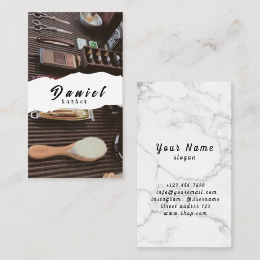 Stijlvolle kapsels uitgedrukt in elk Visitekaartje (Voorkant / Achterkant)