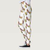 Stijlvolle kardinaal en bloemen - leggings (Links)