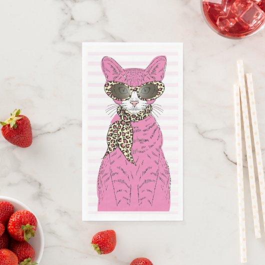 Stijlvolle kat katten luipaard servet (Insitu)