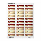 Stijlvolle kat met kerstcadeau, kerstcadeautjes etiket (Full Sheet)