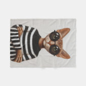 Stijlvolle kat met ronde bril fleece deken (Voorkant (Horizontaal))