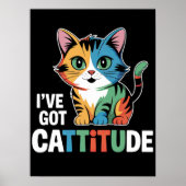Stijlvolle kat's zelfverzekerde houding poster (Voorkant)
