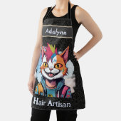 Stijlvolle kattencadeaus voor kappers Haarstyliste Schort (Insitu)