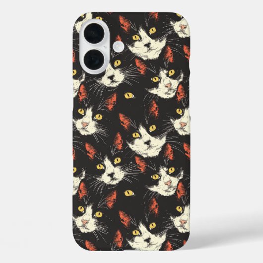 Stijlvolle kattengezichten Case-Mate iPhone case (Achterkant)