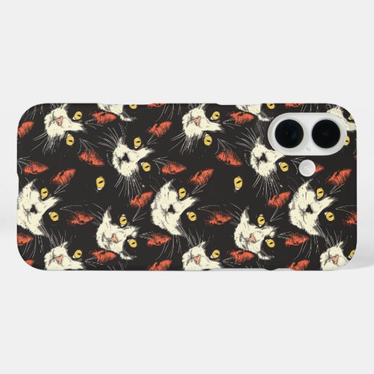 Stijlvolle kattengezichten Case-Mate iPhone case (Achterkant (horizontaal))