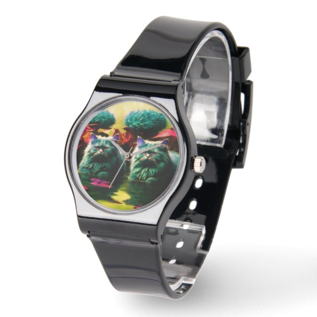 Stijlvolle kattenhorloge voor kattenliefhebbers horloge (Hoek)