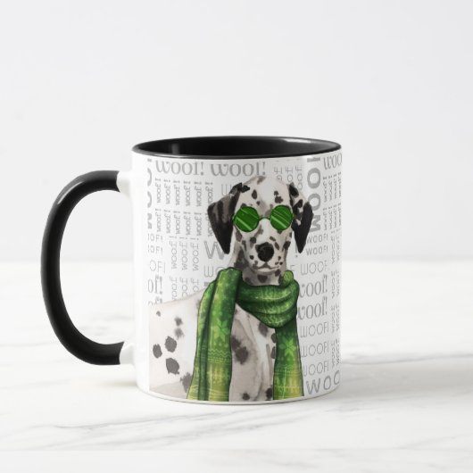 Stijlvolle kerst Dalmatische hond Mok (Links)