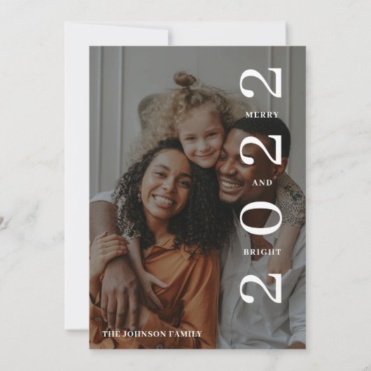 Stijlvolle kerst en heldere foto's met groen kerst feestdagenkaart (Voorkant)