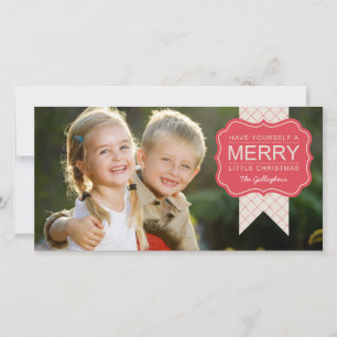 Stijlvolle Kerst Foto Versiering Kaart