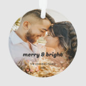 Stijlvolle Kerst Minimal Couple Photo Ornament (achterkant)