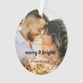 Stijlvolle Kerst Minimal Couple Photo Ornament (voorkant)