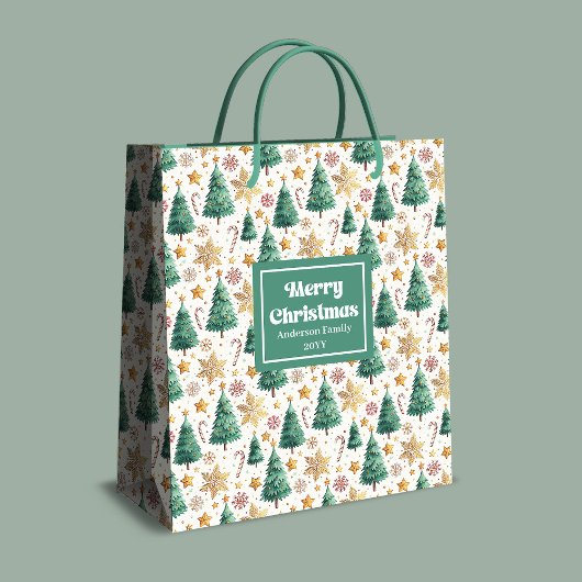 Stijlvolle kerstbomen cadeautas aardetinten