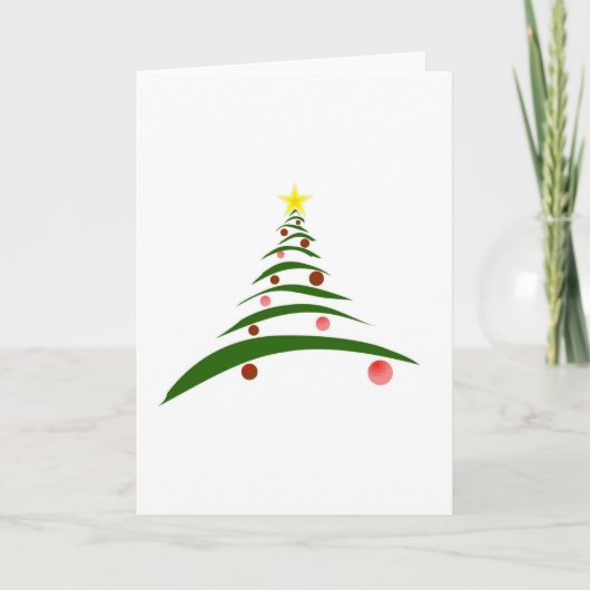 Stijlvolle Kerstboom Feestdagen Kaart (Voorkant)