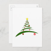 Stijlvolle kerstboom feestdagenkaart (Voorkant / Achterkant)
