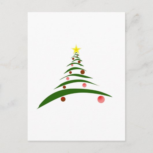 Stijlvolle kerstboom feestdagenkaart (Voorkant)