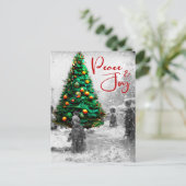 Stijlvolle,  kerstboom feestdagenkaart (Staand voorkant)