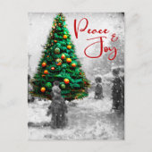 Stijlvolle,  kerstboom feestdagenkaart (Voorkant)