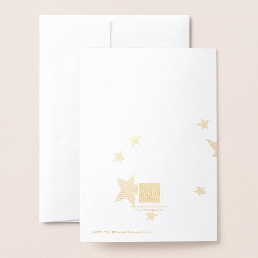 Stijlvolle kerstboom folie kaarten (Met envelop)