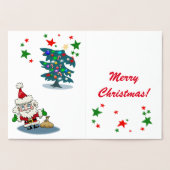 Stijlvolle kerstboom folie kaarten (Binnen)