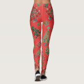 Stijlvolle kerstboom Jewel Bling Cinnabar Leggings (Achterkant)