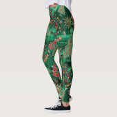 Stijlvolle kerstboom Jewel Bling Malachite Leggings (Links)