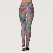 Stijlvolle kerstboom Jewel Bling Paars Jade Gem Leggings (Achterkant)