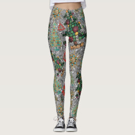 Stijlvolle kerstboom Jewel Bling Silver Leggings