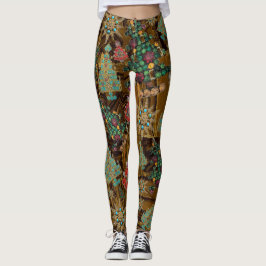 Stijlvolle kerstboom Jewel Bling Tiger Iron Leggings