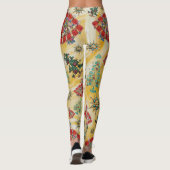 Stijlvolle kerstboom Jewel Bling Yellow Leggings (Achterkant)