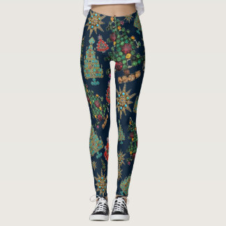 Stijlvolle kerstboom juweel Bling Leggings