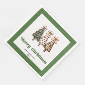Stijlvolle Kerstboom Luipaardprint Servet (Hoek)