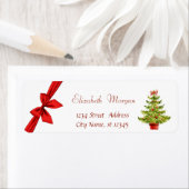 Stijlvolle kerstboom met Waterverf, rode boe Etiket (Insitu)