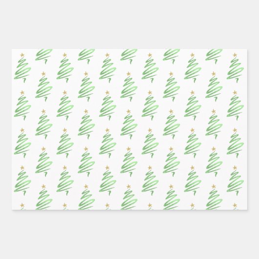 Stijlvolle kerstboomPrints Inpakpapier Vel (Voorkant)