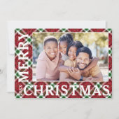 Stijlvolle kerstfoto afgespeeld feestdagenkaart (Voorkant)