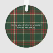  stijlvolle kerstfoto begroeting ornament (achterkant)