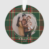  stijlvolle kerstfoto begroeting ornament (voorkant)