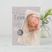 Stijlvolle kerstfoto Vredesliefhebber Feestdagenkaart (Staand voorkant)