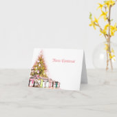 Stijlvolle kerstkaart kaart (Gele Bloem)