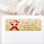 Stijlvolle Kerstmis, Santa Claus, Glittery Etiket (Insitu)