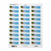 Stijlvolle ,Kerstmis, Strand,Kerstballen Etiket (Full Sheet)