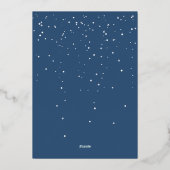 Stijlvolle Kerstmis Winter Rendier Waterverf Folie Uitnodiging (Achterkant)