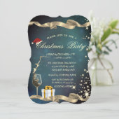 Stijlvolle kerstmuts, Glas, Bedrijfs Kerstfeest Kaart (Staand voorkant)