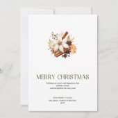 Stijlvolle Kerstornament Sage Beige Kerstkaart (Voorkant)