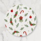 Stijlvolle kerstpatroon Labels (Achterkant)