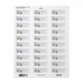 Stijlvolle Kerstsneeuwvlokken, Houtstructuur Etiket (Full Sheet)